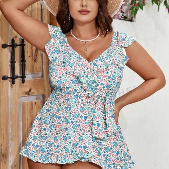 SHEIN Women’s Two-Piece Tankini Swimsuit - NWOT- Size 4X / 20 - Picture 7 of 7